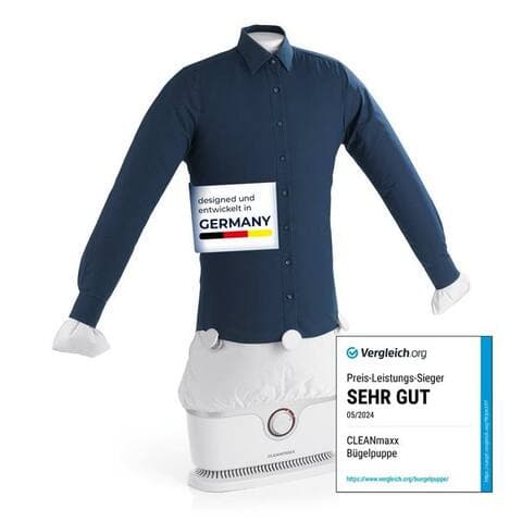 Cleanmaxx CLEANmaxx Bügelsystem PRO, automatischer Hemdenbügler pour Oberbekleidung, 1800 W, Bügler pour Hemden Blusen,