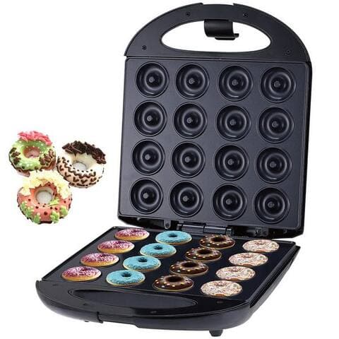 Sokany SOKANY Donut-Maker 5cm Mini-Donut-Maker pour 16 Donuts, Antihaftbeschichtung, 1400 W, Automatische