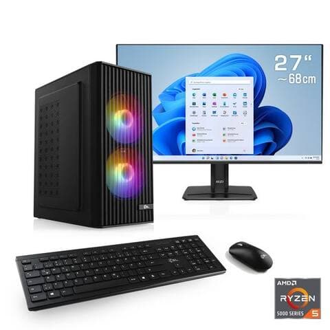 Csl CSL Spectrum V25267W PC-Komplettsystem (27", AMD Ryzen 5 5600GT, Intel® Graphics, 4 Xe Cores, 16 GB RAM, 1000