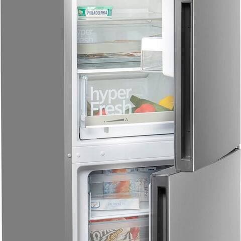 SIEMENS Kühl-/Gefrierkombination iQ500 KG36EALCA, 186 cm hoch, 60 cm breit, lowFrost, hyperFresh Schubladen, bigBox,