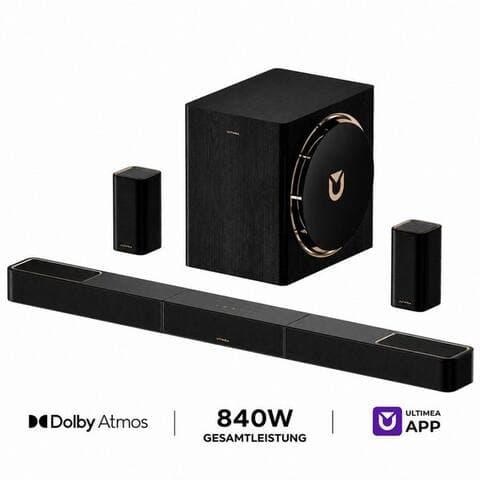Ultimea Ultimea Skywave X60 barre de son 7.1.4-canaux Dolby Atmos (surroet soet system, 840 W, 360° SurroetX Audio,