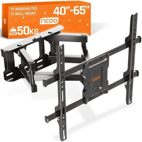 Ricoo RICOO TV-Support mural schwenkbar TV Halterung 43 47 50 55 60 65 pouces max 50 Kg S7244, (bis 65 pouces, VESA