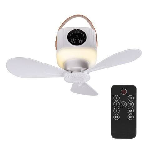 Bestlivings Bestlivings Deckenventilateur mobil avec lumière et Fernbedienung, Timer, 4 Geschwindigkeitsstufen, bis ca.
