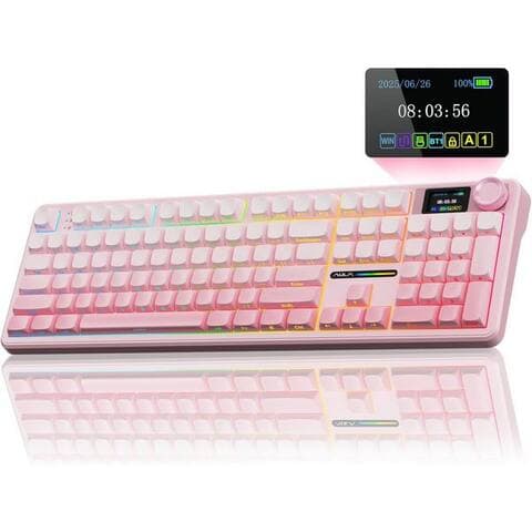 Nsihing nsihing AULA F108 Pro Mechanische Gaming clavier avec écran & Drehknopf Gaming-clavier (TFT-écran, Drehknopf,