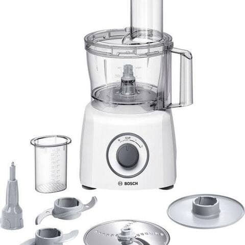 BOSCH robot de cuisine MultiTalent 3 MCM3100W, 800 W, 2,3 l Schüssel, Schneid-Raspel-Wendescheibe, Schlagscheibe