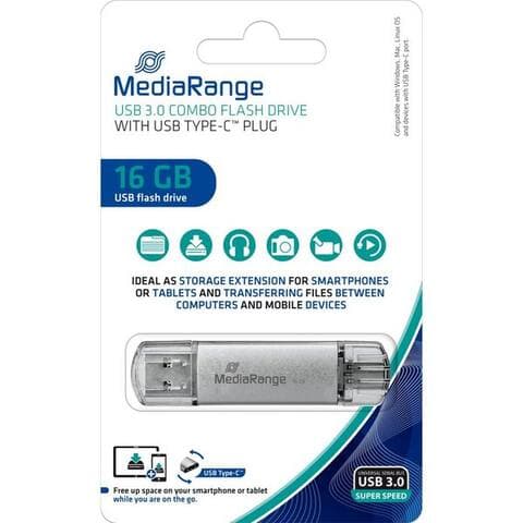 Mediarange Mediarange MediaRange Kombo-Speicherstick 16 GB, clé USB, clé USB