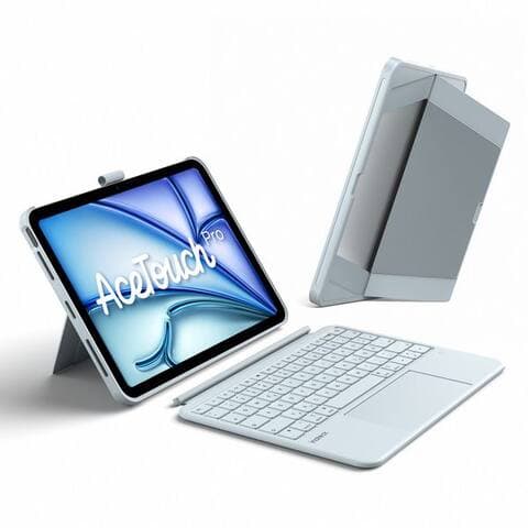 Inateck pour Inateck pour 11 pouces iPad Air M4 M3, iPad Pro, avec tactilepad iPad-clavier (Vertikaler/Horizontaler