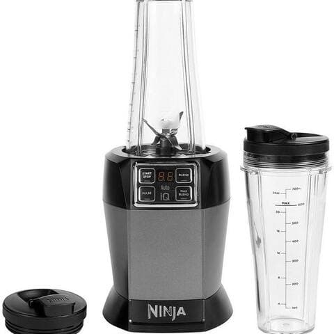 NINJA Smoothie-Maker BN495EU, 1000 W, incl. 2 x 0,7 L Becher & Beccuisinièreckel avec Ausguss, avec Auto-iQ