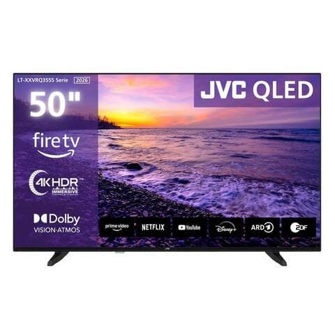 JVC LT-50VRQ3555 QLED-téléviseur (126 cm/50 pouces, 4K Ultra HD, Fire TV, Fire TV / Smart TV, Dolby Vision HDR,