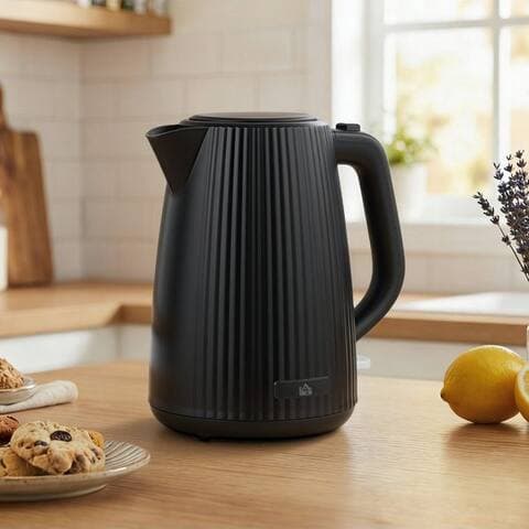 Homcom HOMCOM bouilloire Kettle 360° Basis Schnellkochfunktion Noir, 1.7 l, 2200 W, Trockengehschutz,