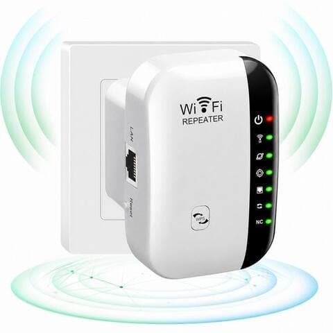 Senmudi Senmudi WiFi Extender Booster, WiFi répéteur amplificateur Bis Zu 5000sq. WiFi-routeur, avec 300 Mbps,2,4GHz