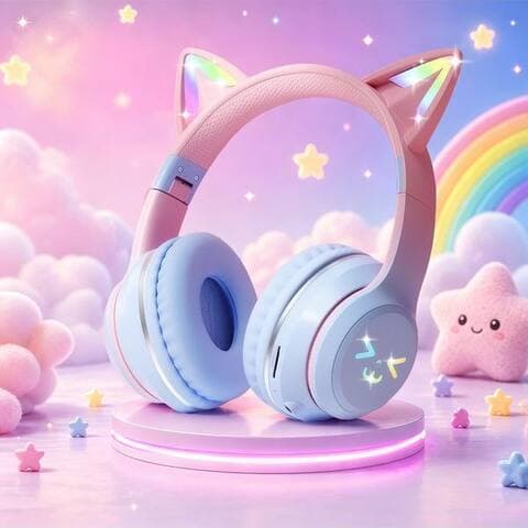 Fosmet FOSMET Bluetooth Casque Kinder avec LED-luminairen 60dBA Lautstärkebegrenzung Casque circum-aural (10 heures