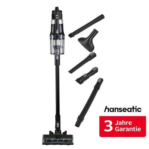 Hanseatic Hanseatic Akku-Hand-et aspirateur balai HVS450BMC Akku aspirateur, LED Beleuchtung, HEPA H12 Filter, 450 W,