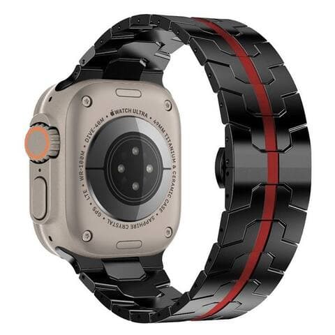 Wigento Bracelet pour montre connectée pour Apple montre 10 46mm / Ultra 1 + 2 49 9 8 7 45 6 SE 5 4 44 Armband