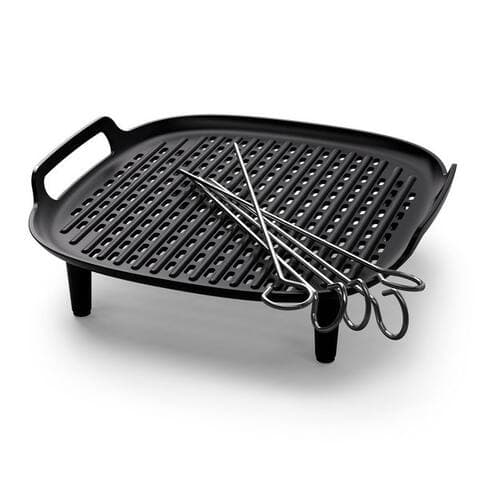 PHILIPS Airfryer-Grillrost HD9946/00 pour Airfryer 6,2 l, Grillplatte zum Garen auf 2 Ebenen (Set, 6-St), inkl. 5