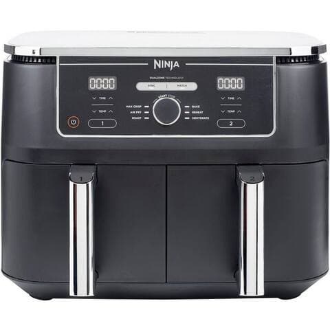 NINJA air fryer Foodi AF400EU Dual Zone Airfryer, 2470 W, Kapazität je 1,4 kg, incl. 2 Crisper Gittereinsätze