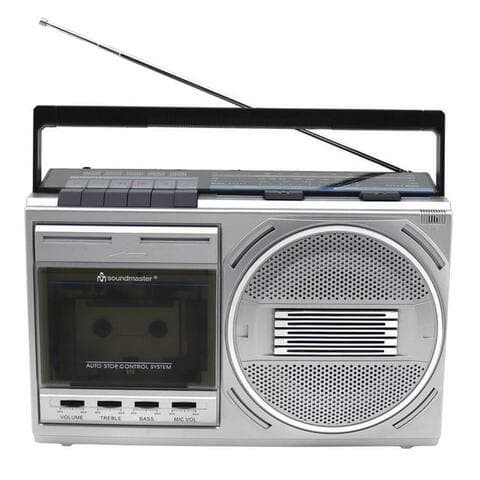 Soundmaster Soetmaster RR20SI Retro radiokassettenrekorder avec Bluetooth & USB-MP3 Wiedergabe Boombox (UKW/MW/KW, 3 W,