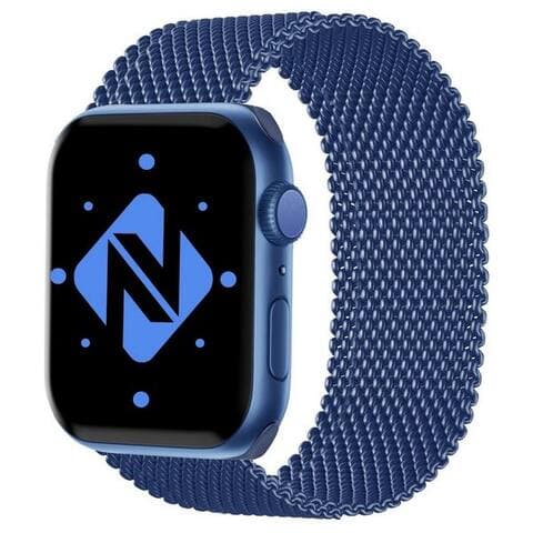 Nalia Bracelet pour montre connectée Apple montre 49mm/46/45/44/42(Serie 1-3), Milanaise Metall Uhr Ersatzband /