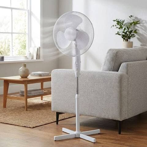 V-Tac V-TAC Standventilateur, Standventilateur Metall weiß 3-Stufen Höhenverstellbar H 120 cm