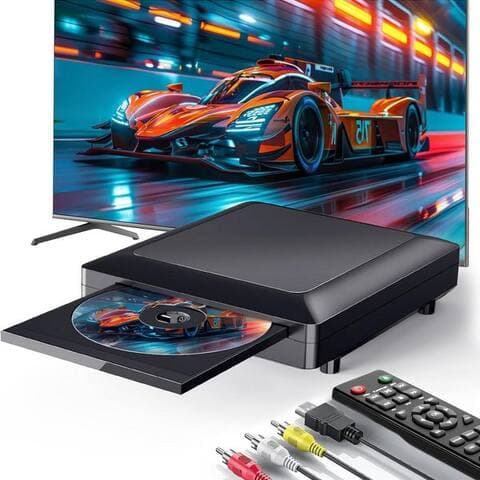 Twufy TWUFY HD DVD Player pour TV HDMI AV Ausgang avec Kabel Enthalten DVD-Player (1080P, 1080P DVD-lecteur CD avec