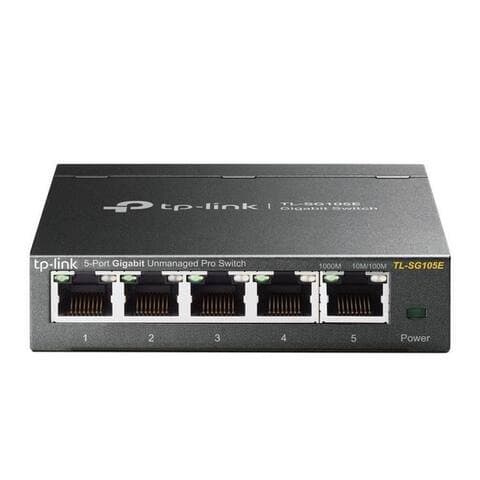 TP-LINK TL-SG105E 5-Port Gigabit Easy switch Noir Netzwerk-switch (Smart Managed Netzwerk switch Metallgehäuse)