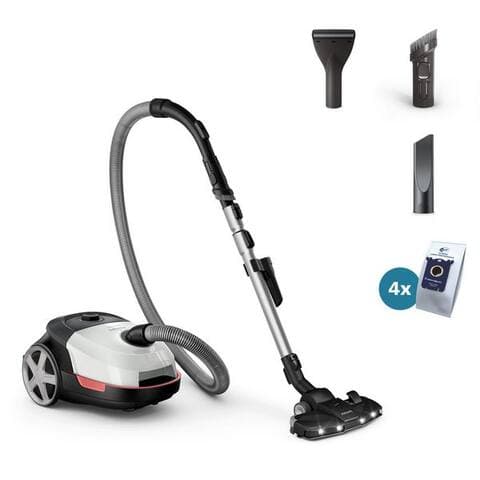PHILIPS aspirateur traîneau XD6122/12 6000 Series, 900 W, avec Beutel, avec 4l Fassungsvermögen et TriActive+ LED-Düse