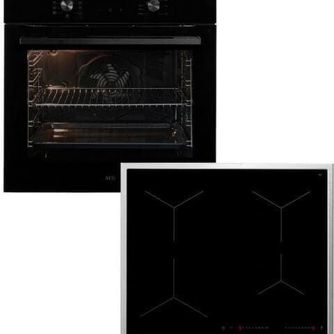 AEG four-Set HH24BSIB, Aqua Clean, Heißluft: Gleichmäßiges Garen auf 3 Ebenen: idéal pour Mehrblech‑Backen