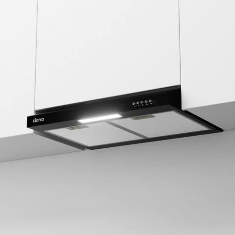 Ciarra CIARRA Unterbauhaube 60 cm hotte A+ Abluft & Umluft 3 Stufen VM6903DB pour kleine Küchen, Aktivkohlefilter &