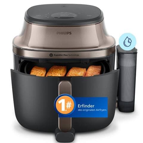 PHILIPS air fryer NA547/07 Steam Airfryer 5000 Series avec EasySlide, 7,2L Kapazität, 2000 W, avec Dampfgarfunktion