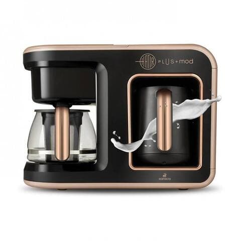 BRAUN Karaca Espressomaschine Hatır Plus Mod 5 in 1, avec Milchfunktion Rosie Braun 1385W 10 Tass