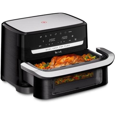 TEFAL air fryer Easy Fry Flex, Flex-Cook-Technologie dank Schnelltrennwand, Giantzone, 2700 W, 7 voreingestellte