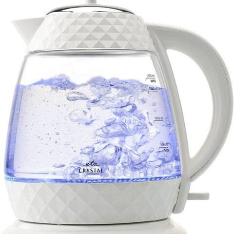 Eta eta bouilloire Crystal ETA315490010, 1,7 l, 2200 W, in einem edlen Weiß, aus Glas et avec Beleuchtung