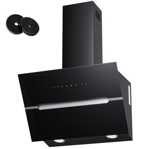 Levivo Levivo Kopffreihaube A+++ hotte 60cm et 90cm Umluft & Abluft avec 720 m³/h Aktivkohlefiltern, Fettfiltern,