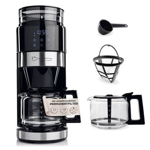 Barista Barista cafetière filtre avec digitalem tactile-écran avec Mahlwerk + Kanne, avec verstellbarem Mahlwerk, 24h