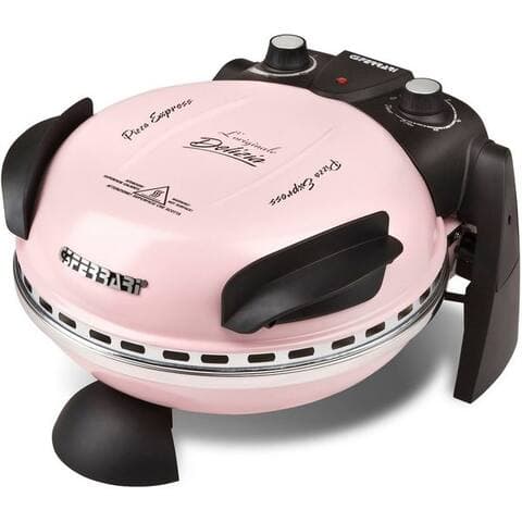 G3 G3 Ferrari Pizzaofen Delizia G1000616 Liaveced Edition Icy Pink bis 400 °C avec Pizzastein, die Ikone unter