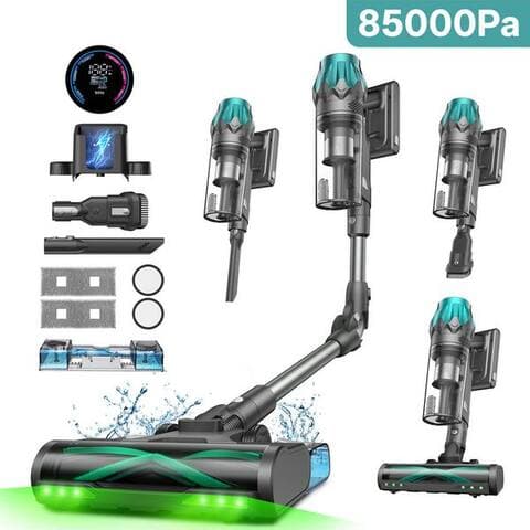 Vactidy Vactidy Akku-Hand-et aspirateur balai V15 max Saugen et Wischen in 1,85000PA/600W, 600 W, beutellos,