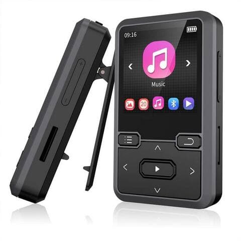Mopuea MOPUEA 32GB Clip-baladeur MP3 Multifunktional avec Bluetooth 5.0,Schrittzähler baladeur MP3 (32 GB Speicher,