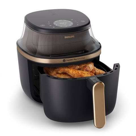 PHILIPS air fryer Airfryer 3000 NA332/00, avec 6.2L, Sichtfenster, 1700 W, RapidAir Plus Technologie et 16
