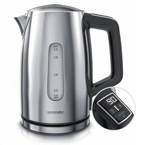 Arendo Arendo bouilloire Edelstahl, avec Temperatureinstellung, LED écran, Warmhaltefunktion, 1,7 l, 2200 W,
