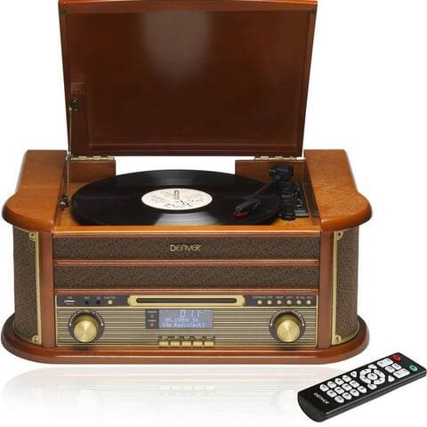 Denver Denver MRD-51 platine vinyle (Riemenantrieb, DAB+/FM radio, Vinyl, Kassette, CD, USB-Aufnahmefunktion)