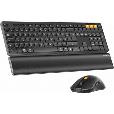 Protoarc ProtoArc sans fil Bluetooth clavier souris avec Handballenauflage clavier- et souris-Set, (2.4GHz + Dual