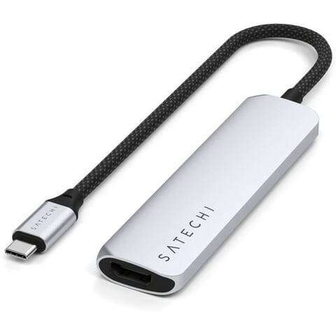 Satechi Satechi USB-C 4-in-1 Slim Multiport Adapter 4K Silver Netzwerk-switch