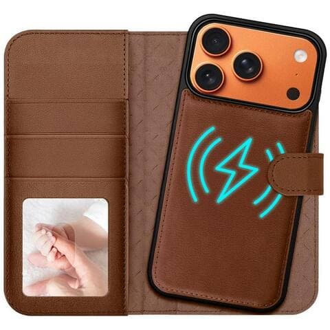 CoolGadget Coque pour smartphone Magnet Book Case pour Apple iPhone 17 Pro Coque + Klapphülle 6,3 pouces, 2in1