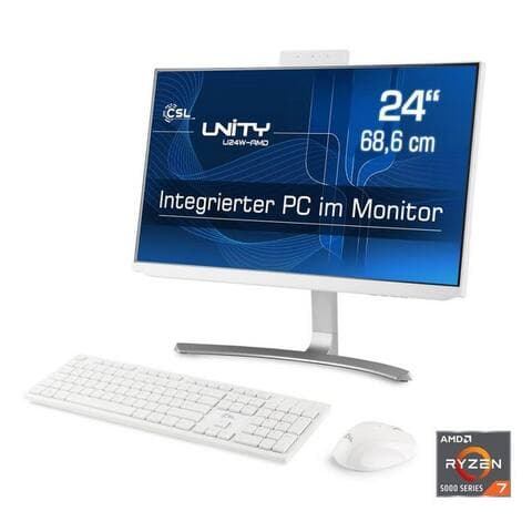 Csl CSL Unity U24-AMD All-in-One PC (24 pouces, AMD Ryzen 7 5700G, Radeon Graphics, 64 GB RAM, 4000 GB SSD)