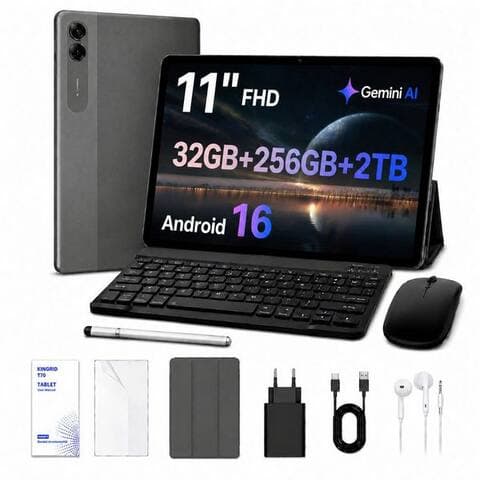 Tabwee TABWEE T7 11 pouces Android 16, 256GB, 90Hz, clavier-Set tablette (10.1", 256 GB, Android 16, 8000mAh,