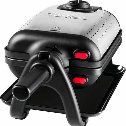 TEFAL gaufrier WM756D Kingsize, 1200 W, pour 2 belgische Waffeln, avec Dreh-Funktion, antihaftbeschichtet