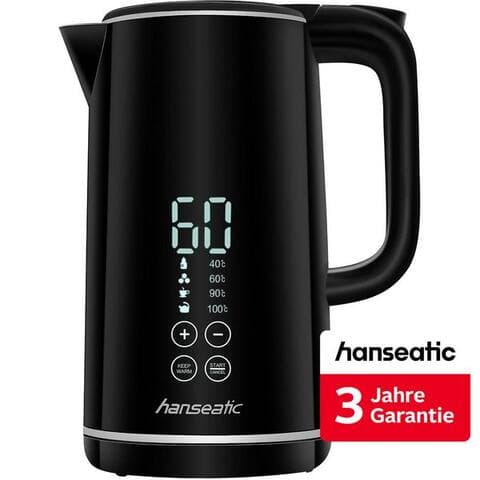 Hanseatic Hanseatic bouilloire HWK172200DBD, avec Temperaturvorwahl, 1,7 l, 2200 W, inkl. 3 Jahre Herstellergarantie