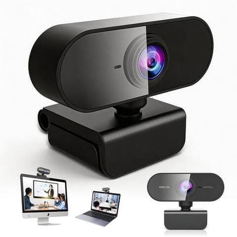 Akkee avec AKKEE avec microphone, Streaming caméra Unterstützt 360° horizontale Drehung Full HD-webcam (caméra pour PC,