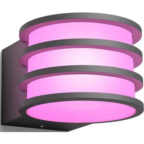 PHILIPS Hue LED Außen-Wandluminaire Lucca White & Color Ambiance, Abschaltautomatik, Bluetooth, CCT - über