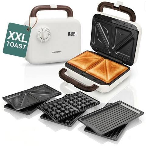 Lebenlang Lebenlang 3-in-1-grill à sandwich gaufrier - grill à sandwich - Kontaktgrill - pour Panini, Waffeln & Co.,